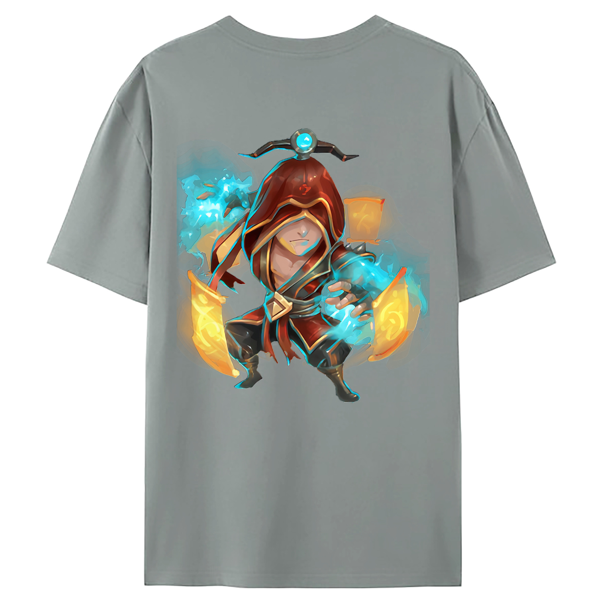 （画像用） リーグ・オブ・レジェンド League of Legends LOL 綿100％ メンズ半袖Tシャツ（バックプリント） 通気性